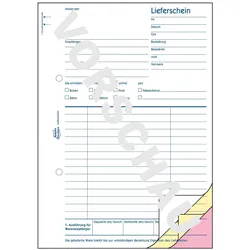 Avery, Formular, Formularbuch Lieferschein