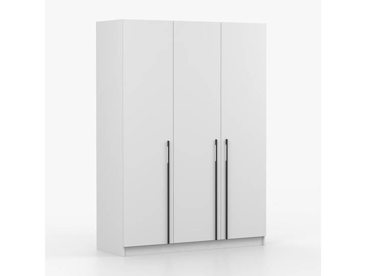 imoebel24 Drehtürenschrank Rosa 3D 150/210/55, 3-türig, weiß, Weiß, 150x210x55 cm, Schlafzimmer, Kleiderschränke, Drehtürenschränke