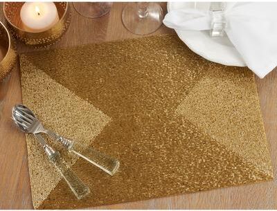Saro Lifestyle Beaded Design Placemats (Set of 4)