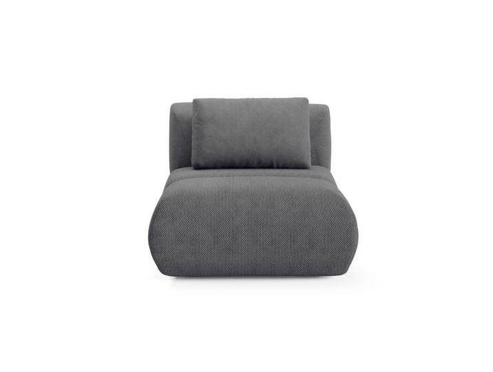 SESSEL ATOMO, Modern Polstersessel Loungesessel, Velours-Stoff Grau