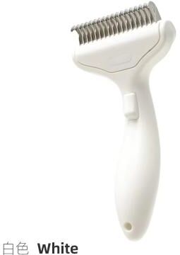 Youfap Market Pet Hair Remover Brush For Dogs, Stainless Steel Dog Hair Removal Brush Comb, Grooming Tools And Dematting Comb For Pets white