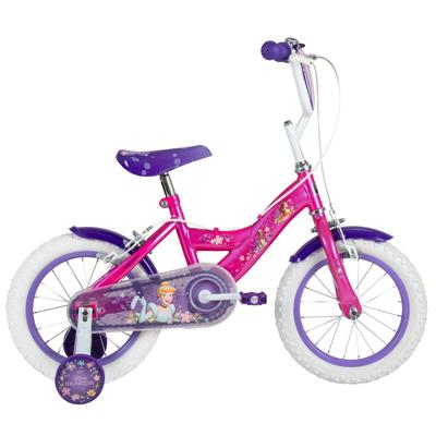 Kinderfahrrad HUFFY "Huffy Disney Princess 14-Zoll-Fahrrad", pink (rosa), Fahrräder, Kinder, 14 Zoll (35,56cm) hinten: 14 Zoll (35,56cm)