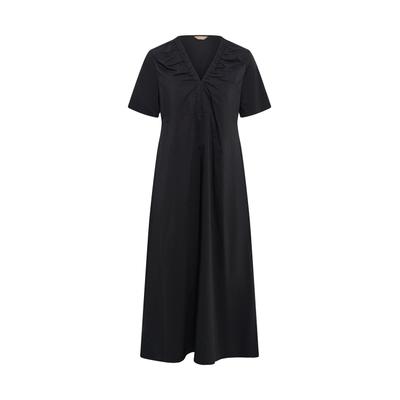 Midikleid CULTURE "Kleid CUBERRI", Damen, Gr. S, N-Gr, schwarz, Obermaterial: 65% Baumwolle CO. 33% Polyester PES. 2% Elasthan EL., Kleider Midikleid