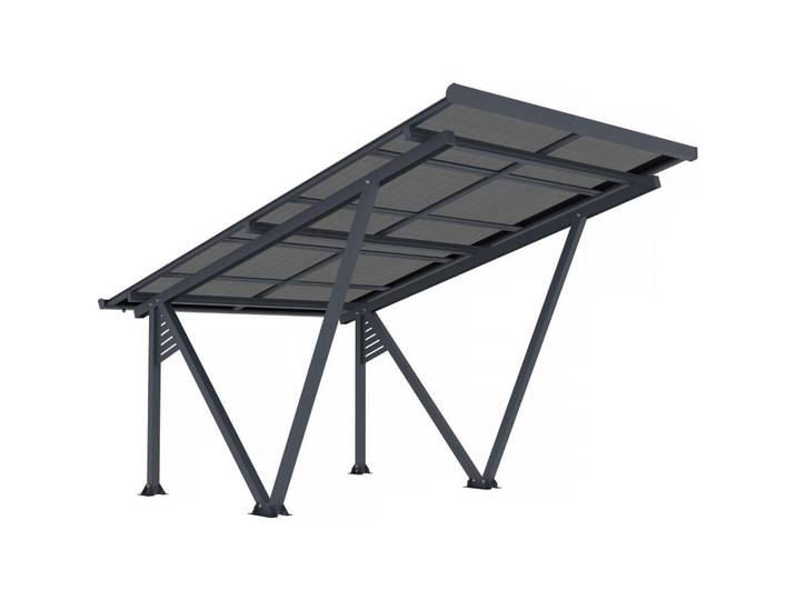 Habitat Garten Carport Auto Grau, Holz, 575x3x366 cm, Gartenzubehör, Carports