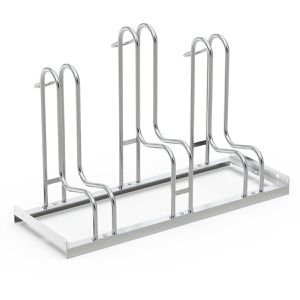 RR-Solutions Fahrradständer R4S, Bodenmontage / freistehend, Einstellparker, Breite 105cm, für 3 Fahrräder