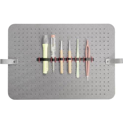 Parat Basic Bandklemmen Set met elastiek voor geperforeerde borden, zwart en grijs