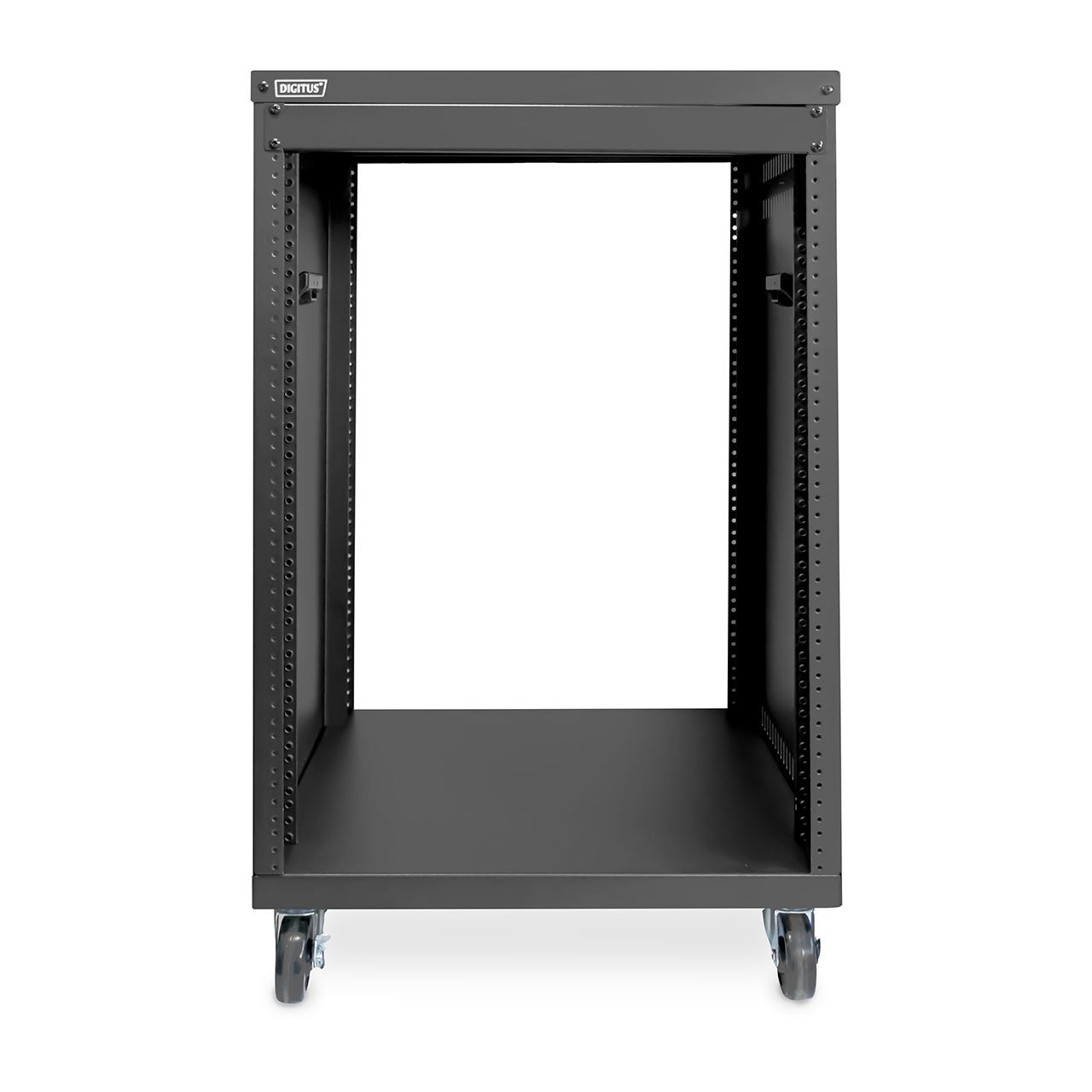 DIGITUS 16U AVS rack 780 x 507 x 460mm threaded mounting holes castors bl