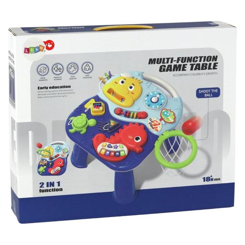 Lean Toys 2in1 Edu-Tisch, Meerestiere, Klavieruhr (42933615)