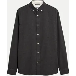 Flannel-Hemd ARAAMO Schwarz S