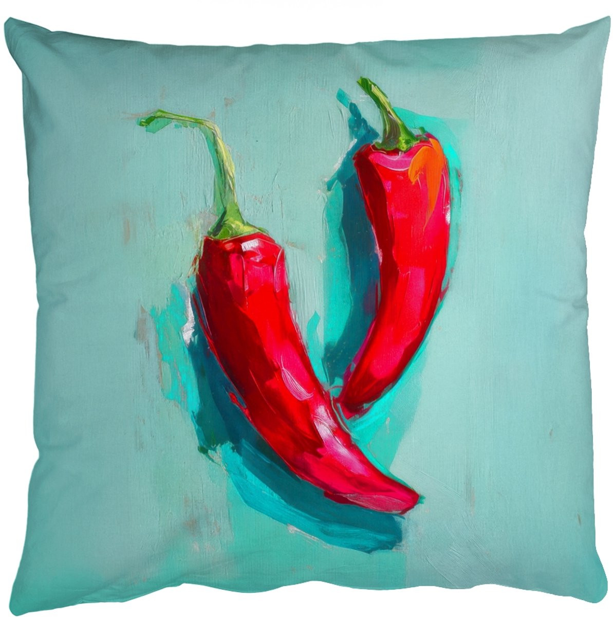 PillowMonkey Sierenkussen Chilipepers Rood 40 x 40 cm