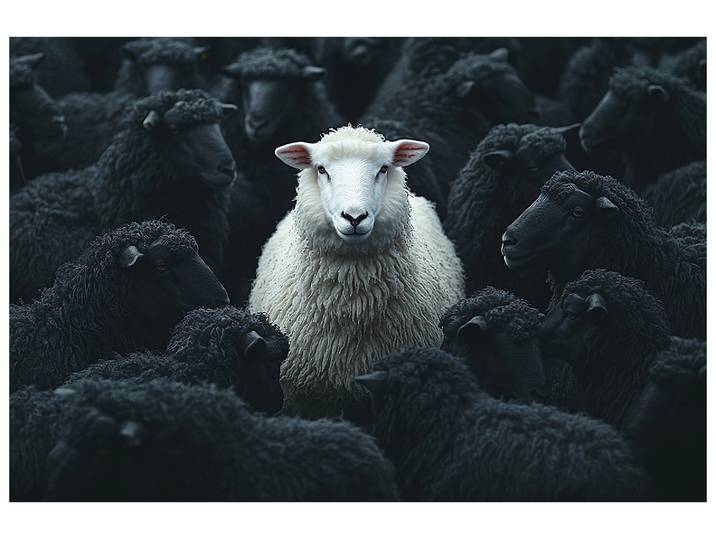Alubild White Sheep image LAND