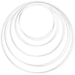 Rayher Metallringe-Set beschichtet weiß