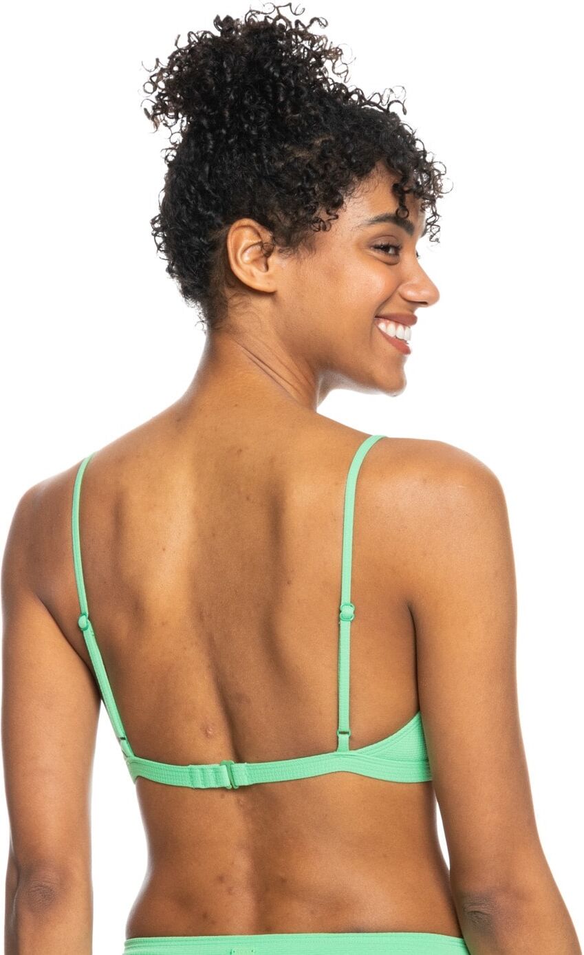 Bandeau-Bikini-Top ROXY "Color Jam", Damen, Gr. XL, grün (absinthe grün), Obermaterial: 93% Nylon, 7% Elasthan., Bikini-Oberteile Bandeau-Bikini-Top absinthe grün XL