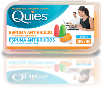 Quies Tampões Ouvidos Espuma Multicor 3 pares