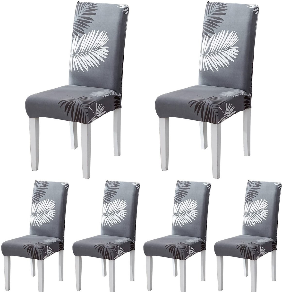 Dailygoods Eetstoelhoes Stretch voor Parsons Stoelen - 6 Stuks - Machinewasbaar