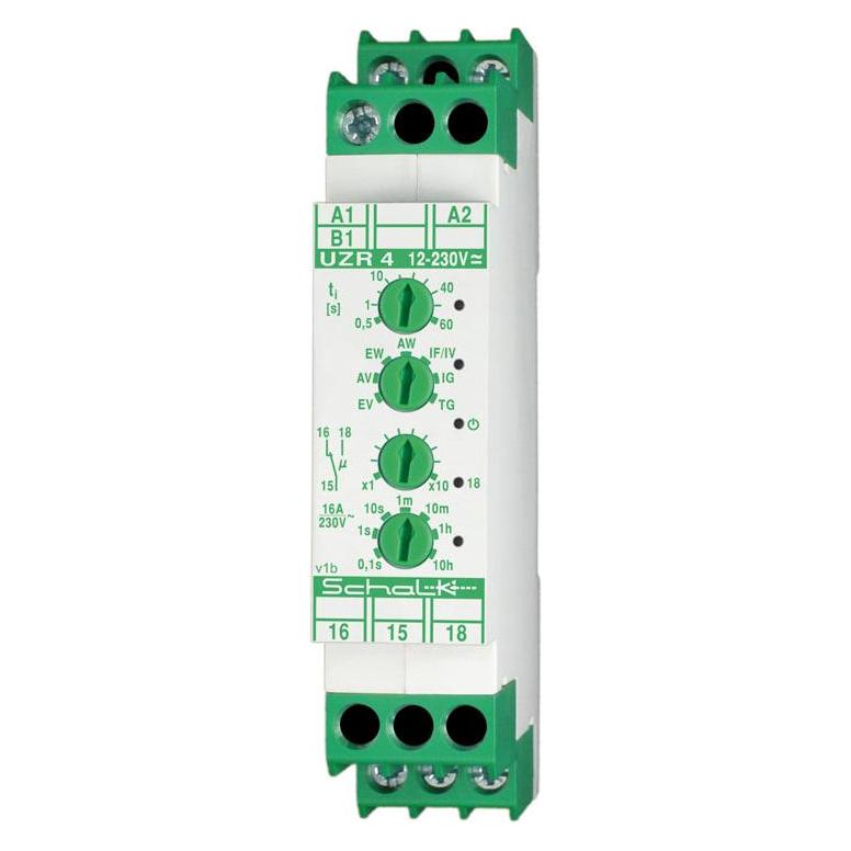 Schalk Multifunktions-Zeitrelais UZR 4 (12-230V UC) 12-230V 16A Zeitrelais 4046929801102 (UZR40U)