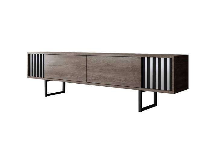 TV-Möbel Georis Nussbaum/Schwarz Holzwerkstoff B 180 cm - TV-Möbel