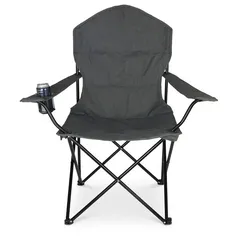 Relaxdays Klappbarer Campingstuhl Grau,Schwarz