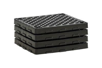 PE-Gitterroste für PE-Palettenauffangwannen CEMO 220/4 und 400/4, B 600 x T 600 x H 70 mm, 4 Stück