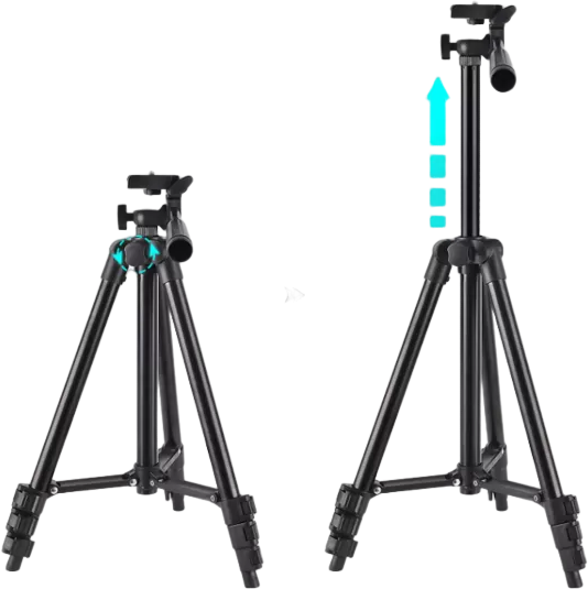 INF Tragbares Stativ aus Aluminiumlegierung – 360º drehbar Silber