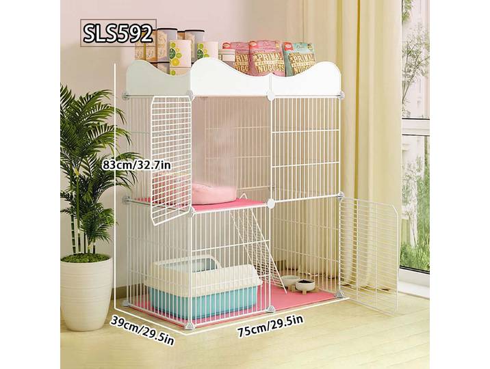 Cage pour chat à usage domestique, espace libre intérieur, assemblage portable, adaptée à plusieurs chats, chatons, petits animaux, écureuils, animaux domestiques, Cage vide simple, armoire pour chat,