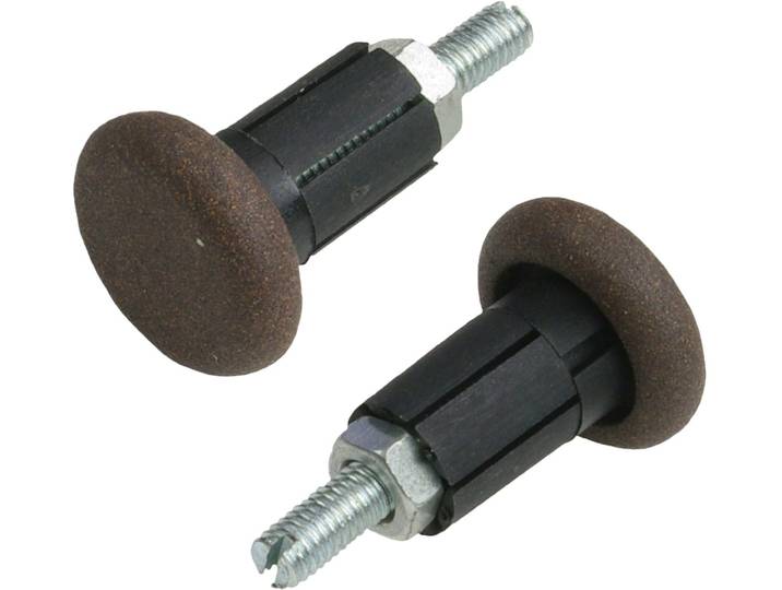 Gardinenstangen-Endstück LIEDECO Endstück, Endknopf, Endkappe Esperanca für 16 mm Stangen Gr. 1, braun (rostbraun), H:2,4cm L:0,1cm, Gardinenstangenendstücke, Gardinenstangen-Endstück, Endstück, Endknopf