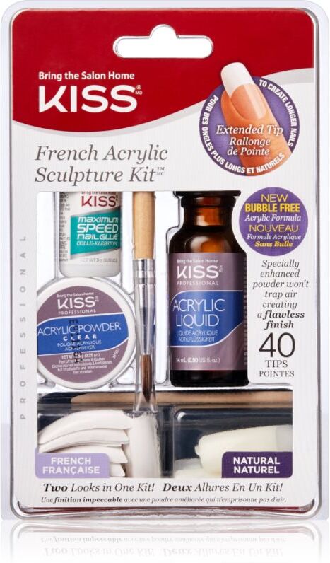 Kiss French Acrylic Sculpture Kit set for French manicure 40 pc