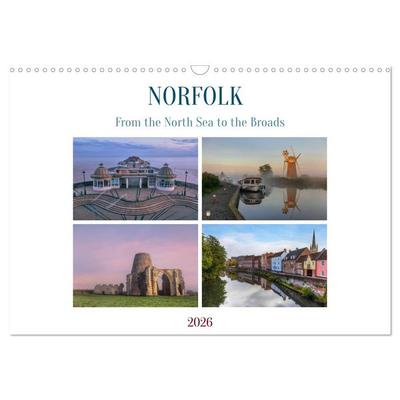 Norfolk - From the North Sea to the Broads (Wall Calendar 2026 DIN A3 landscape), CALVENDO 12 Month Wall Calendar