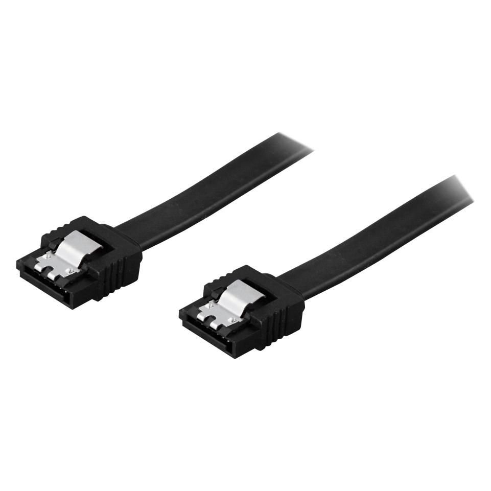 Deltaco SATA-1003 SATA-Kabel 1 m Schwarz (100 cm, SATA II) (SATA-1003)