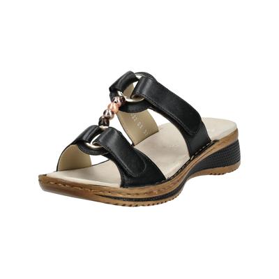 Pantolette ARA "Ara Pantoletten Glattleder", Damen, Gr. 41, schwarz, Glattleder, Schuhe Pantolette
