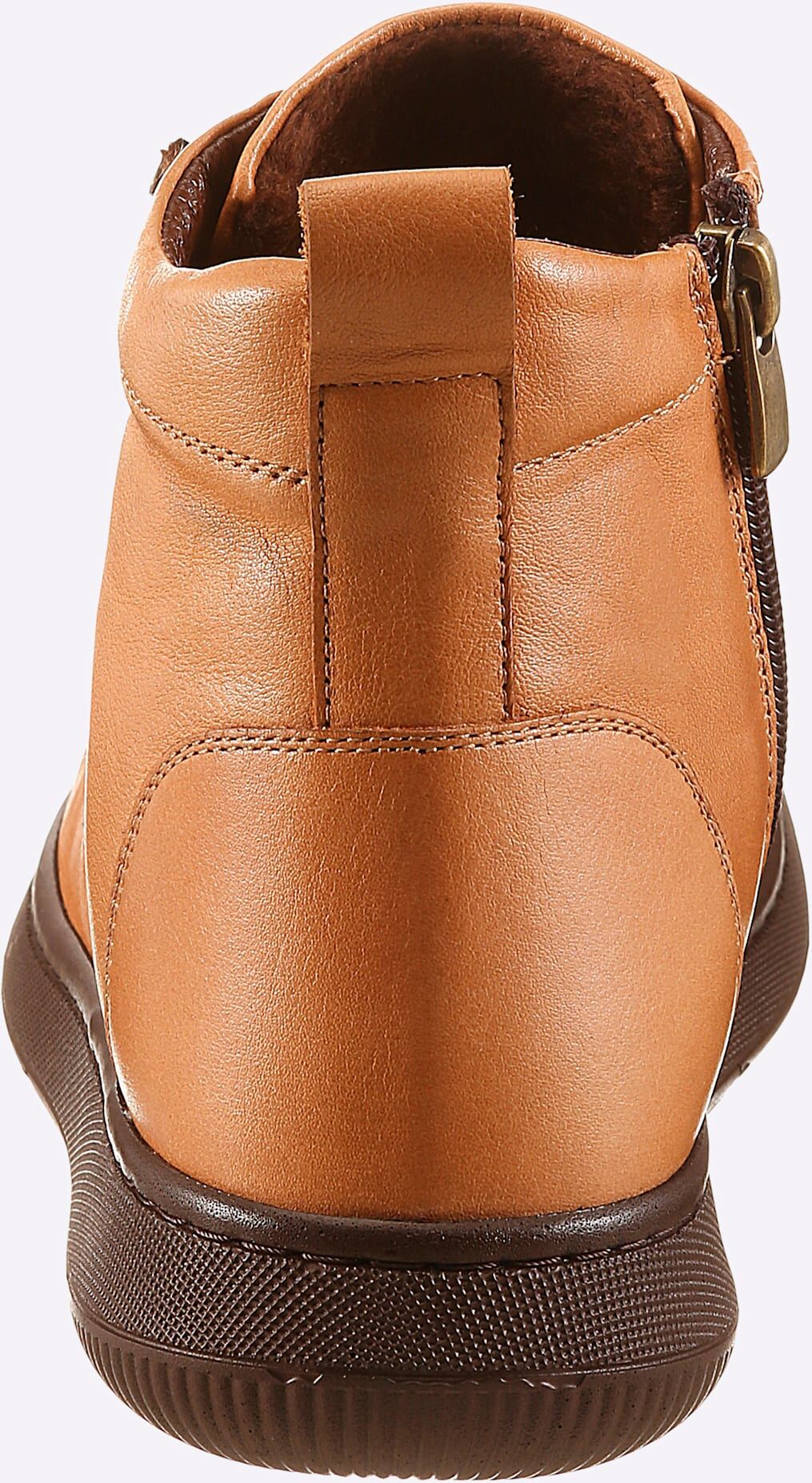 Stiefelette ANDREA CONTI, Damen, Gr. 40, braun (cognac), Glattleder, Schuhe Stiefelette cognac 40