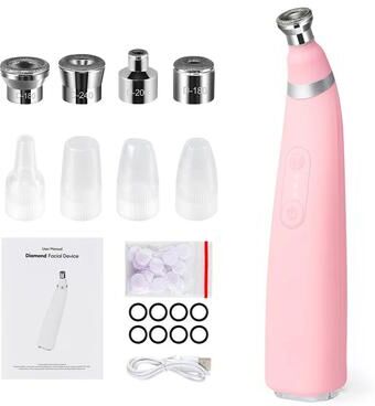 Uplift Treasures Professional Diamond Microdermabrasion Machine For Deep Facial Cleaning pink