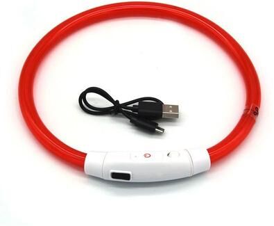 Uplift Treasures LED Glowing Dog Safety Collar red s 15.75 In