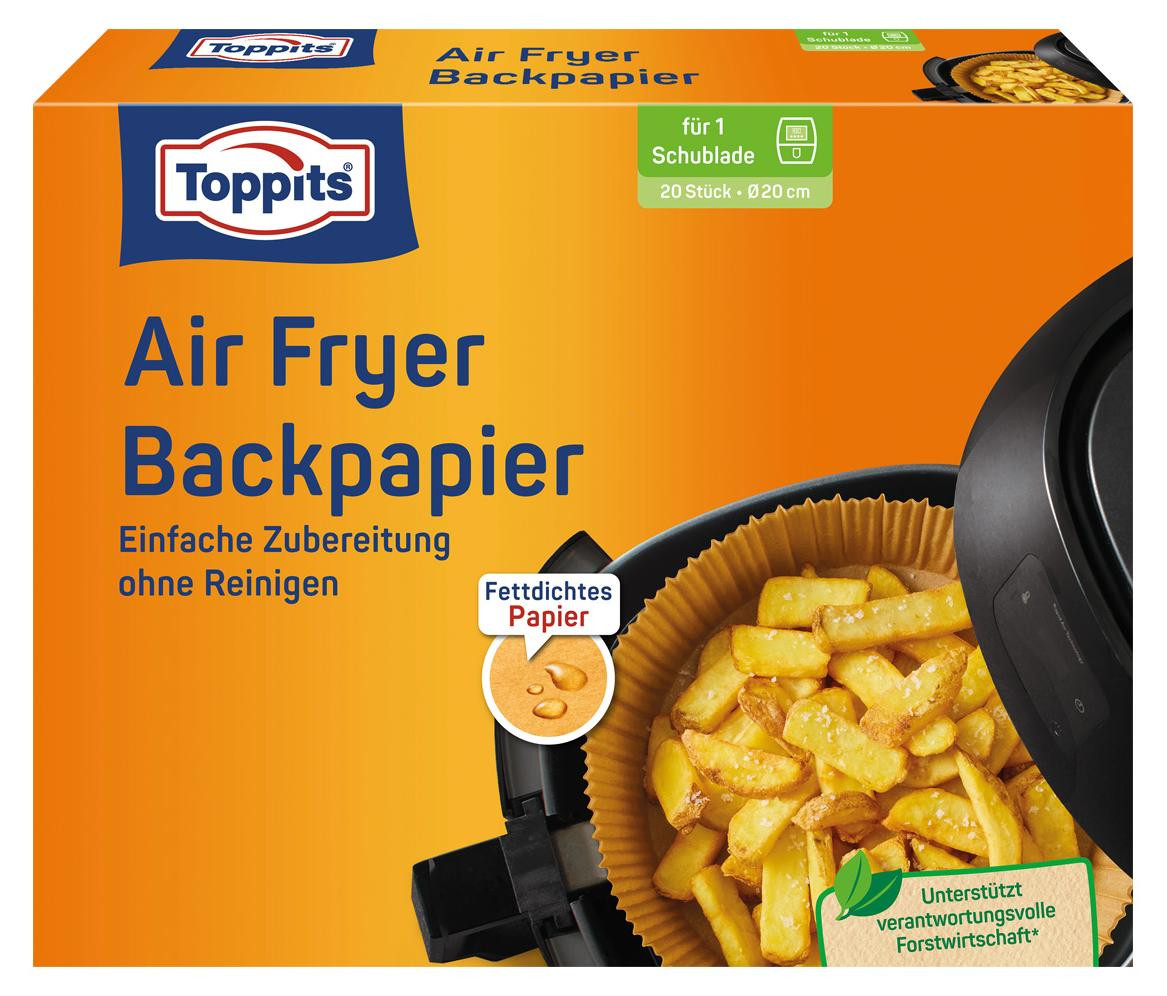 Toppits Airfryer bakpapier, rond, 20 cm, 20 stuks