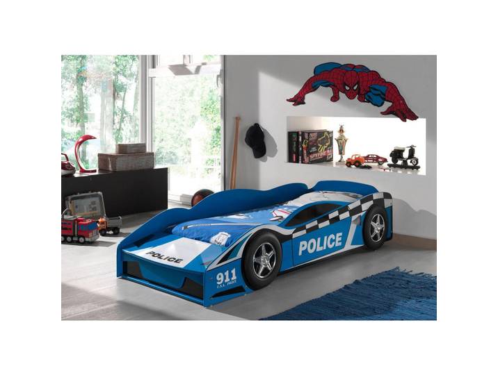 Vipack Autobett, Blau, 70x140 cm, Kinderzimmer & Jugendzimmer, Kindermöbel, Kinderbetten, Spielbetten