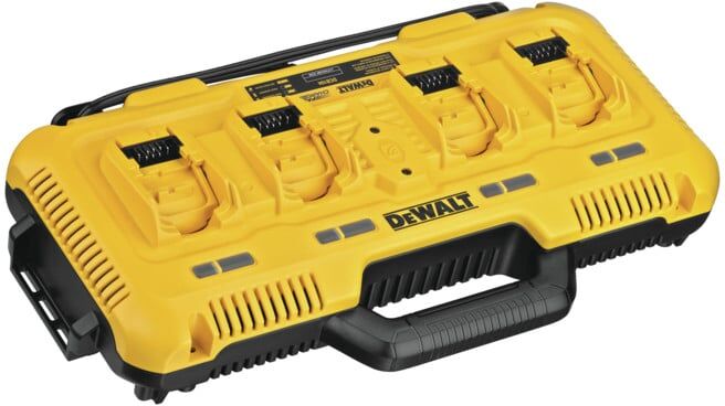 DEWALT Chargeur quadruple rapide DCB104-QW pour toutes batteries (DCB104-QW)