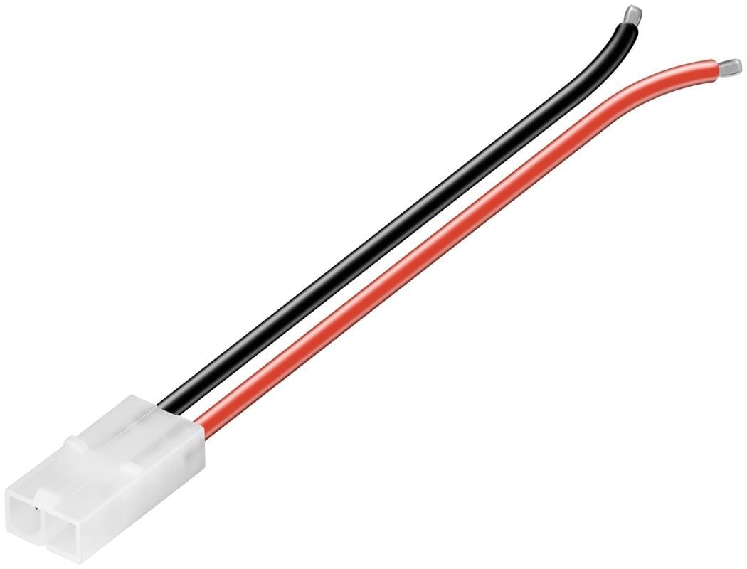 Goobay 23235 Tamiya-batterijaansluitkabel met Tamiya-connector, zwart-rood, 0,14 m