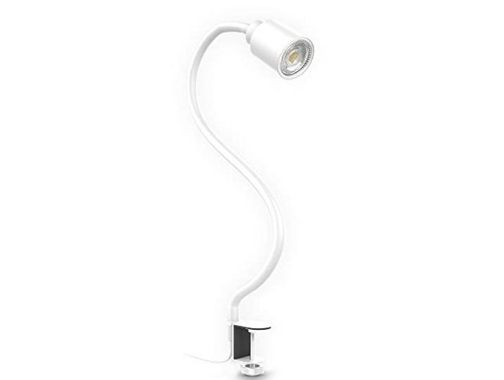 B.K.Licht I Klemlamp I LED I wit I draaibar I aan/uit schakelaar I netstroom I klemlampen I bureaulamp I tafellamp I bureau I desk lamp I leeslamp I met GU10 I 3.000K I 400Lm I 5W bureaulampen