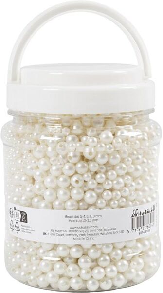 Beads Voksperler, Hvid Perlemor