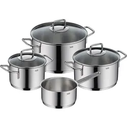 Silit Extra Cook Kochgeschirr-Set 4-tlg., Pfannenset + Topfset, Silber