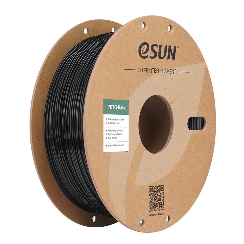 eSUN PETG-Basic 3D Filament Zwart, 1,75 mm, 1 kg