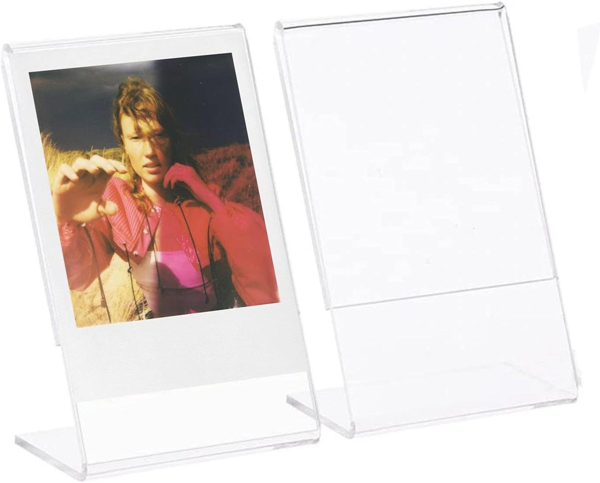 Set van 2 Polaroid Go fotolijsten - Transparante acryl L-vormige fotolijsten