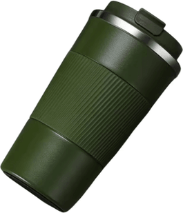 Inspire Picks 304 Stainless Steel Vacuum Insulated Water Bottle 500ml Anti Slip Thermal Coffee Mug For Office And Travel green 380ml