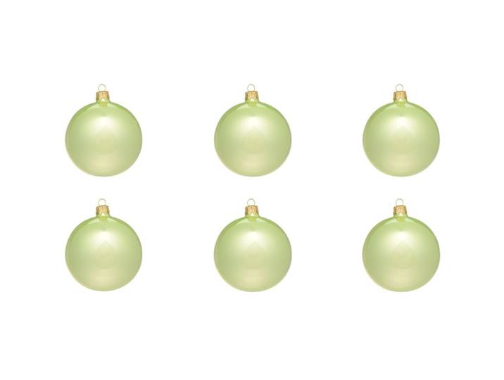 Weihnachtskugelset Uni - Farbe: hellgrün - Material: Glas - 949