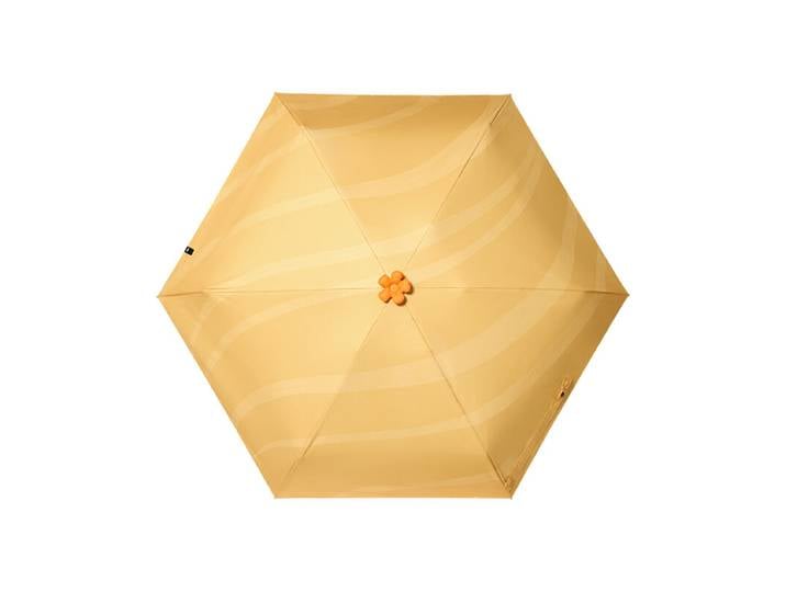Beneunder BM528 parapluie anti-UV à cinq plis avec revêtement noir, jaune