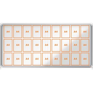 Nobo 1902572 Premium Plus innen 27 x A4 Metall Schaukasten