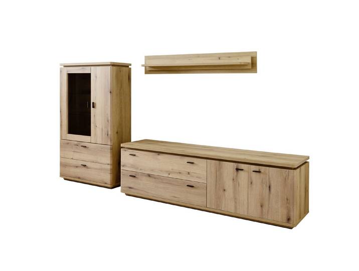 HARPER Wohnwand Wohnwand HARPER MERAN BHT 315x174x50 cm braun Anbauwand