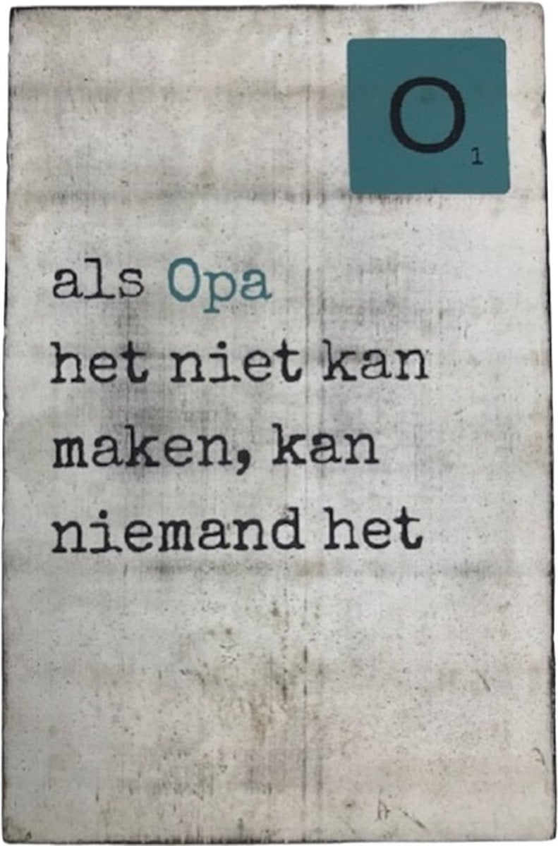 Opa Tekstblok 10x15 cm, 2 cm dik