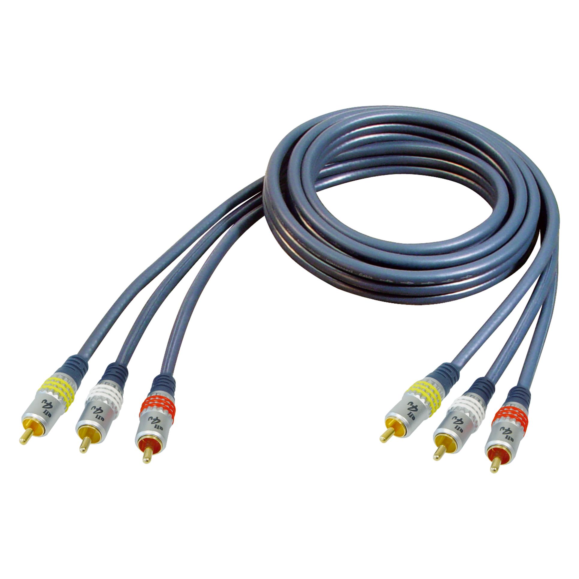 GR-Kabel Cinch-Kabel (5 m, Cinch Kabel) (PB-438)