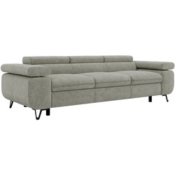 3-SITZER SOFA PETER - Hellgrau Stukture